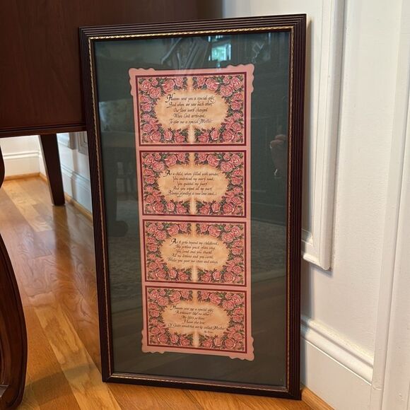 Home Interiors Wooden Framed Poem By Ken Brown "Heaven Sent You A Special Gift" - Picture 3 of 8